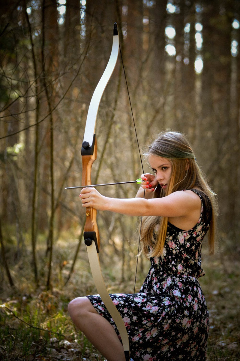 Woman Aiming with a Bow